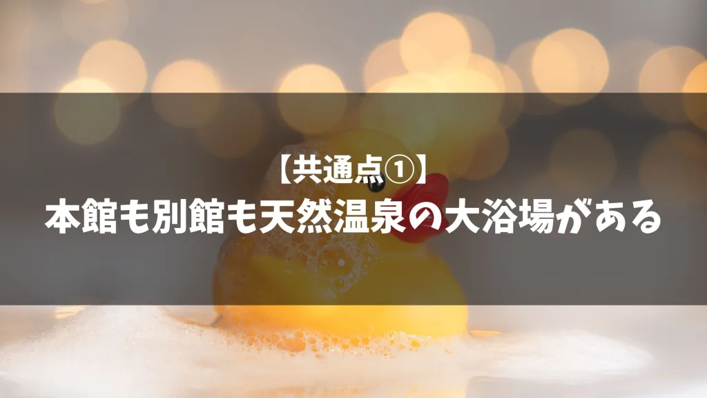 【共通点①】本館も別館も天然温泉の大浴場がある